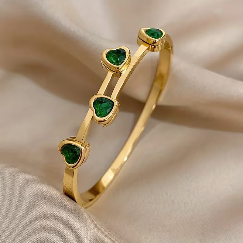 Verde Serca Bransoletka | Złoto