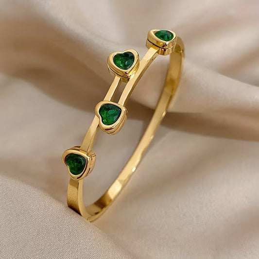 Verde Serca Bransoletka | Złoto
