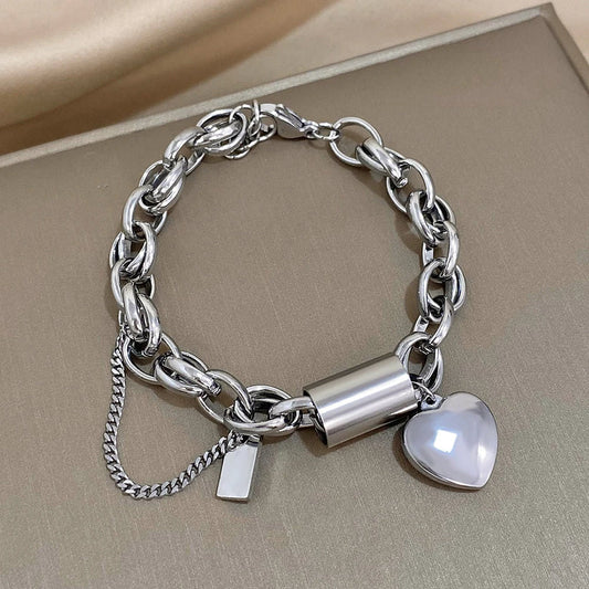 Heartened Chunky Bransoletka | Złoto