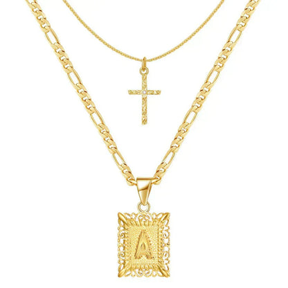 Cross Initial Zestaw Naszyjników | Złoto