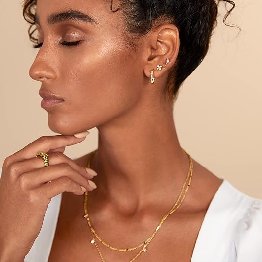 Pear Cut Studs | Złoto