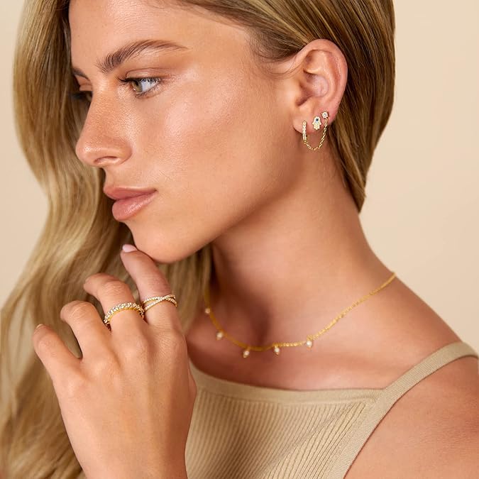 Adella Chain Kolczyki | Złoto