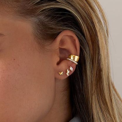Pear Cut Studs | Złoto
