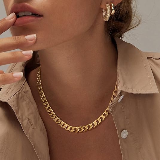 Chunky Cuban Link Naszyjnik | Złoto