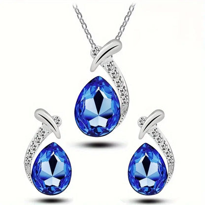 Classic Mermaid Elegance Zestaw Biżuterii | Biały Złoto