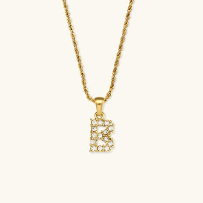 Maeve Letter Initial Diament Naszyjnik