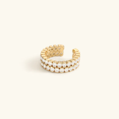 Cassandra Studded Złoto Pierścionek
