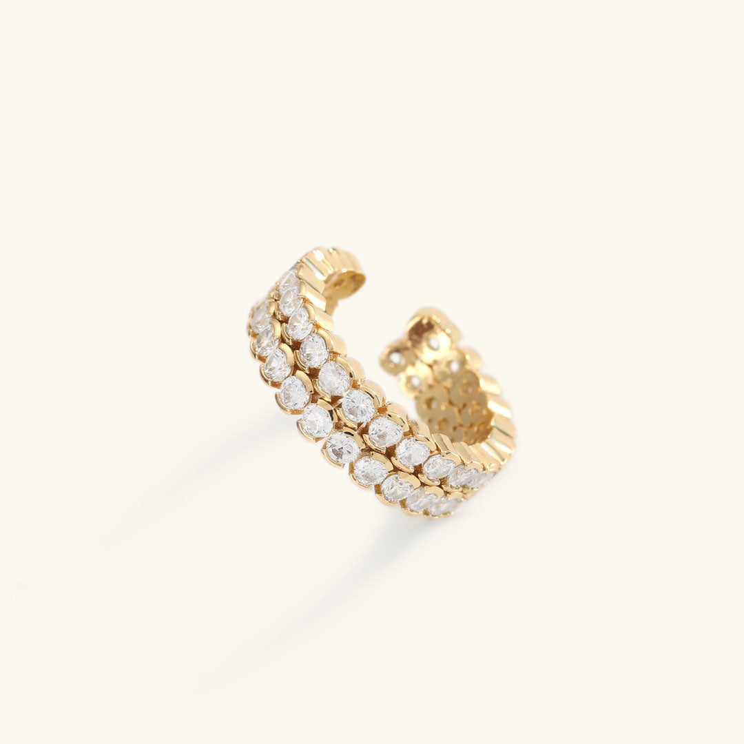 Cassandra Studded Złoto Pierścionek