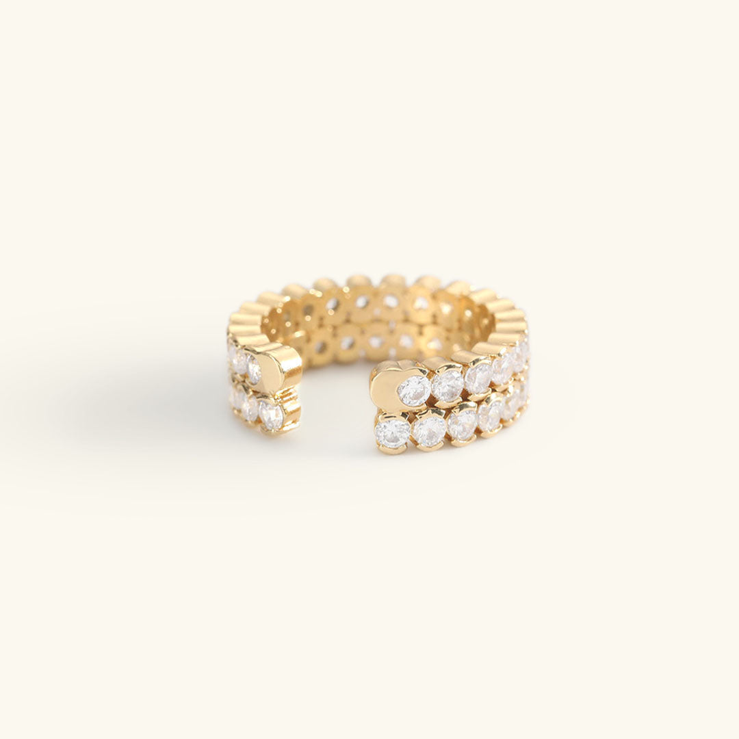 Cassandra Studded Złoto Pierścionek