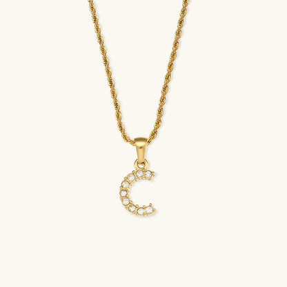 Maeve Letter Initial Diament Naszyjnik