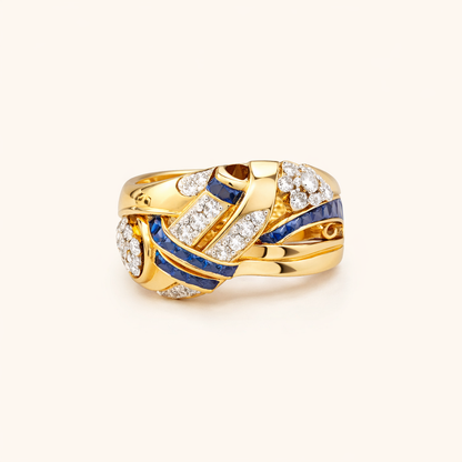 Złoto Vintage Zirconia Pierścionek