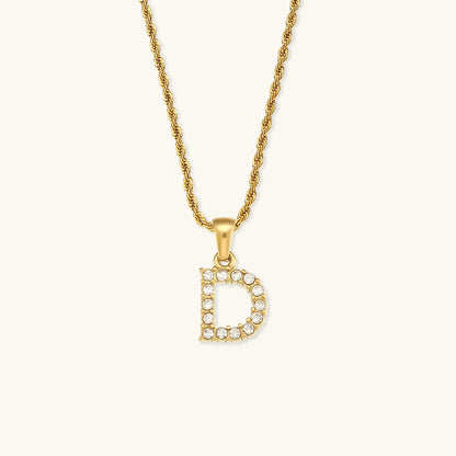 Maeve Letter Initial Diament Naszyjnik