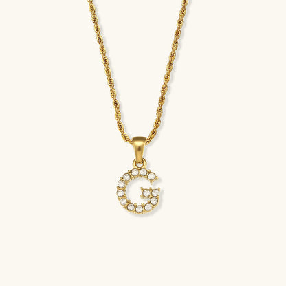 Maeve Letter Initial Diament Naszyjnik