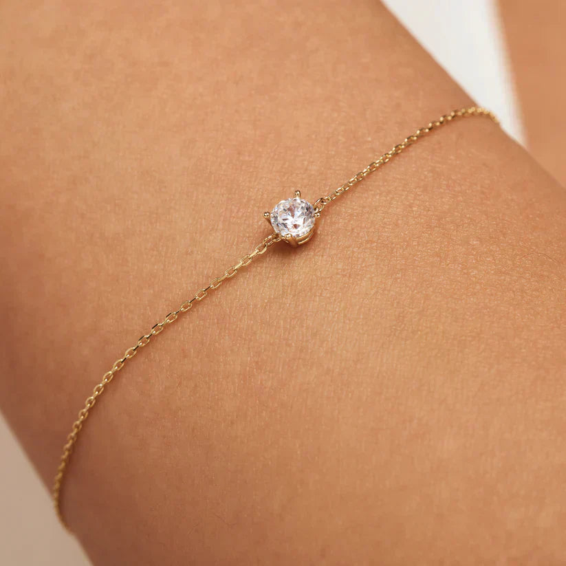 Cléa Moissanite Kamień Bransoletka | Złoto