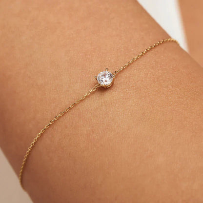 Cléa Moissanite Kamień Bransoletka | Złoto