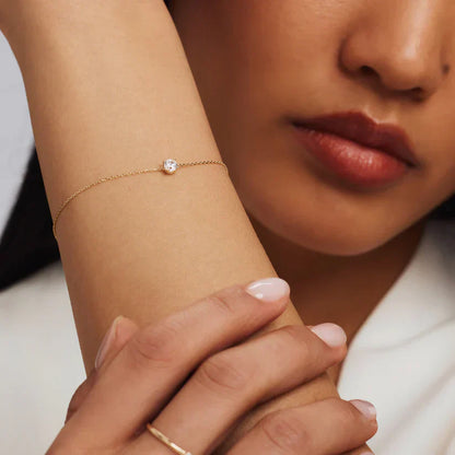 Cléa Moissanite Kamień Bransoletka | Złoto