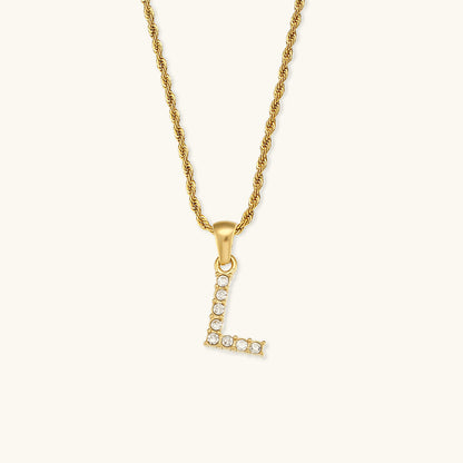 Maeve Letter Initial Diament Naszyjnik