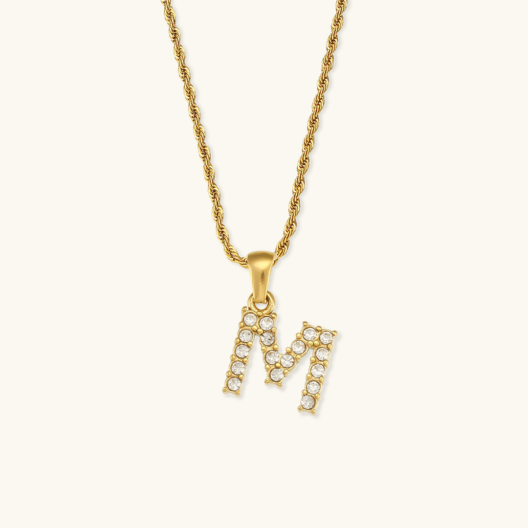 Maeve Letter Initial Diament Naszyjnik