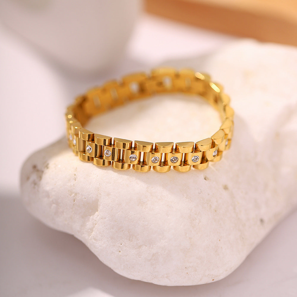 Złoto Watchband Bransoletka