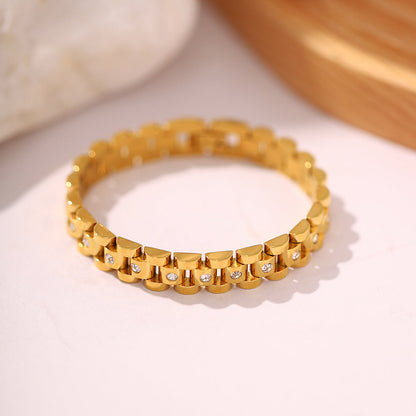 Złoto Watchband Bransoletka