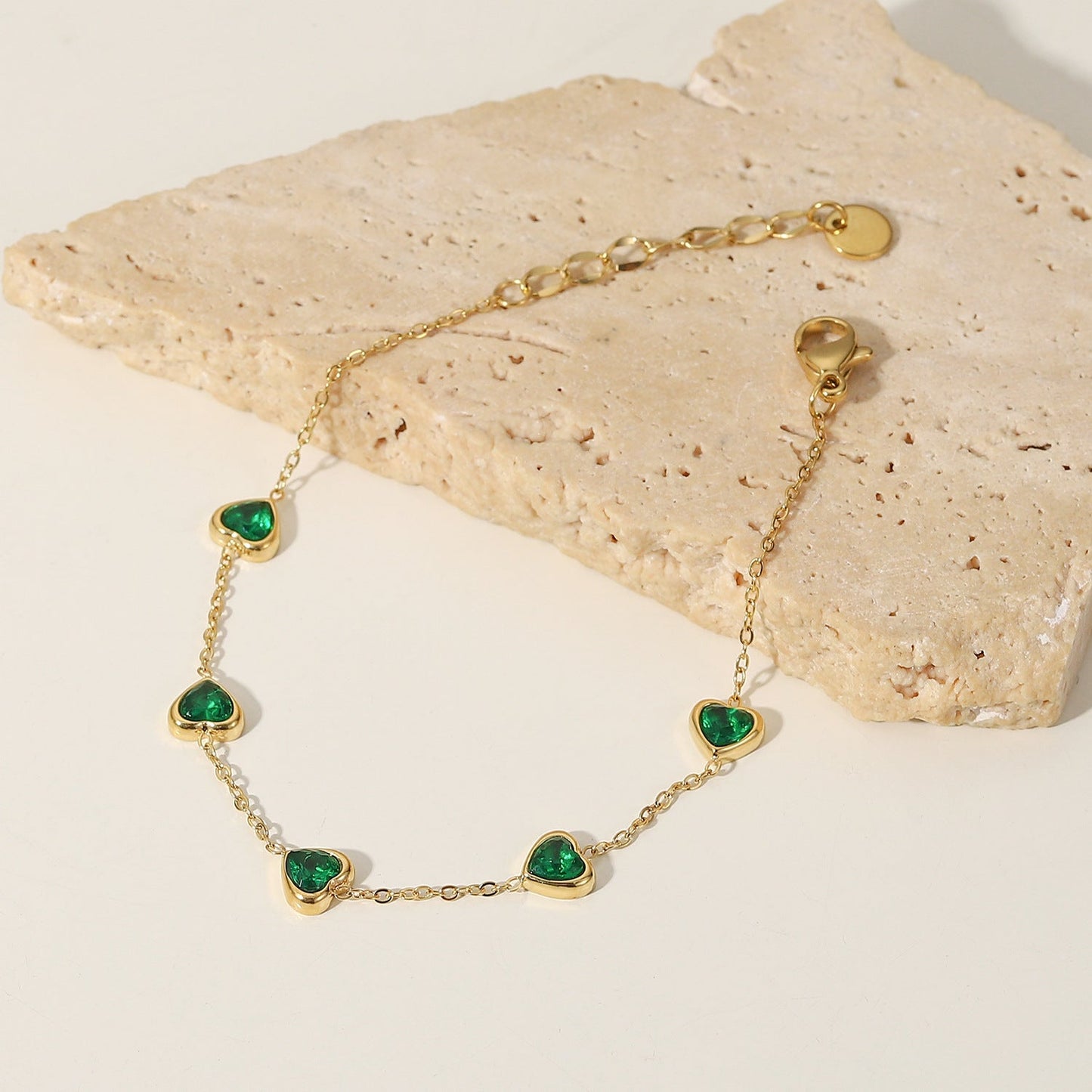 Francia Green Serce Bransoletka