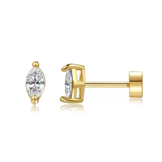 Pear Cut Studs | Złoto