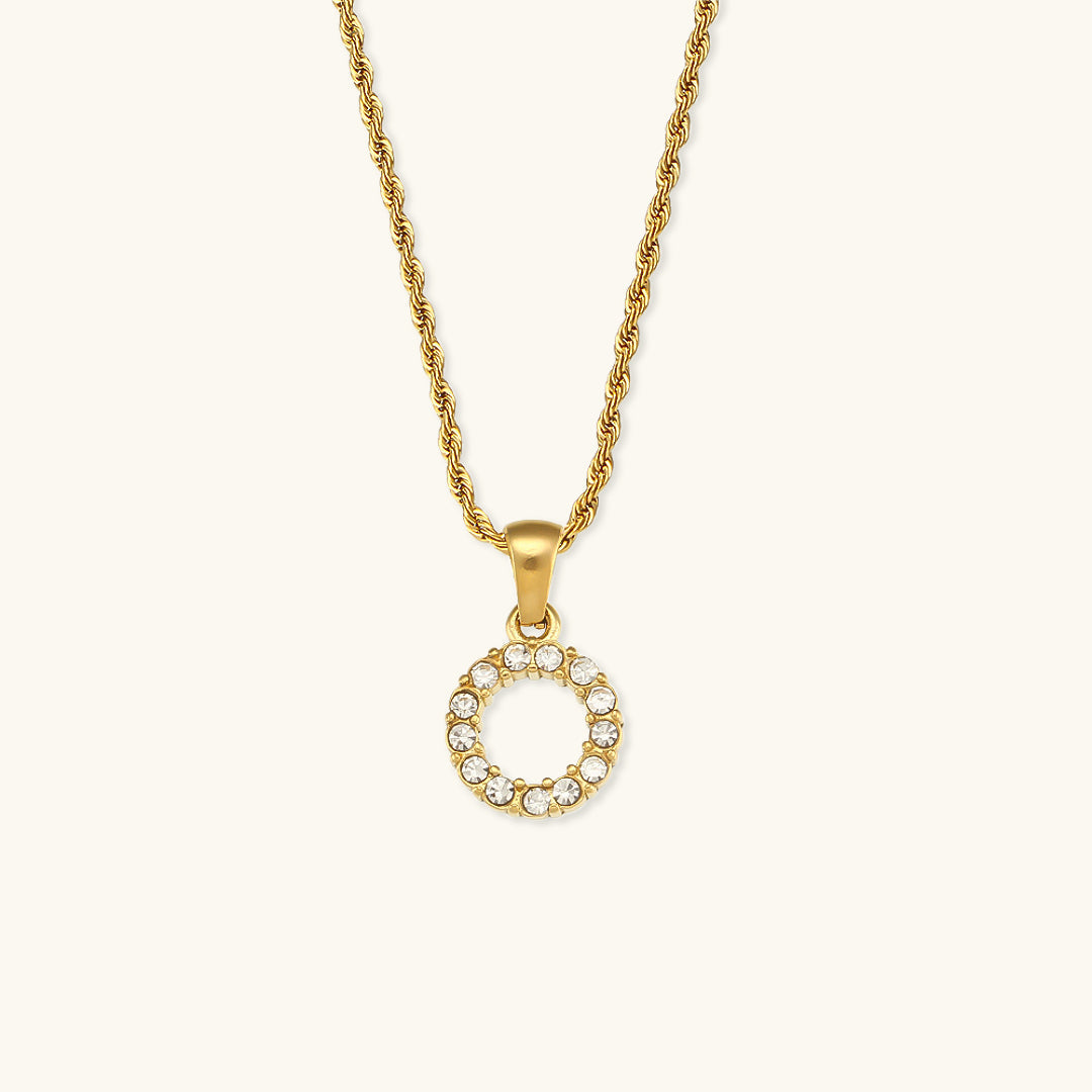 Maeve Letter Initial Diament Naszyjnik