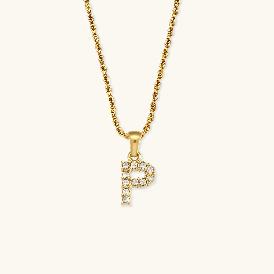 Maeve Letter Initial Diament Naszyjnik