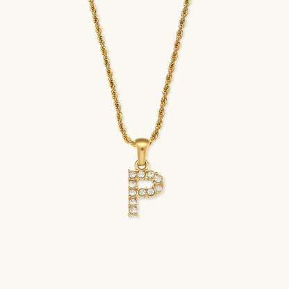 Maeve Letter Initial Diament Naszyjnik