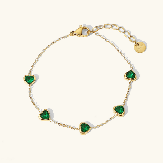 Francia Green Serce Bransoletka