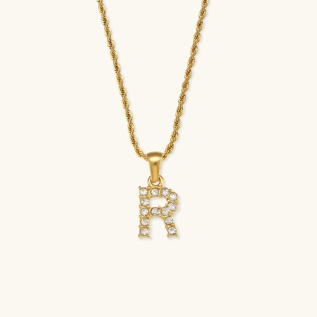 Maeve Letter Initial Diament Naszyjnik