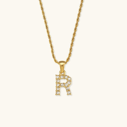 Maeve Letter Initial Diament Naszyjnik
