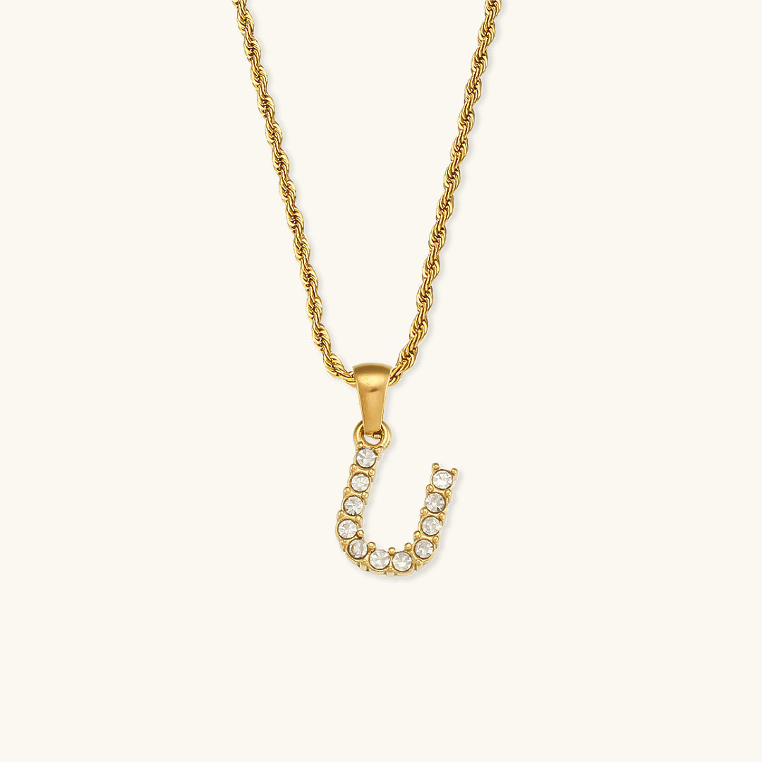 Maeve Letter Initial Diament Naszyjnik