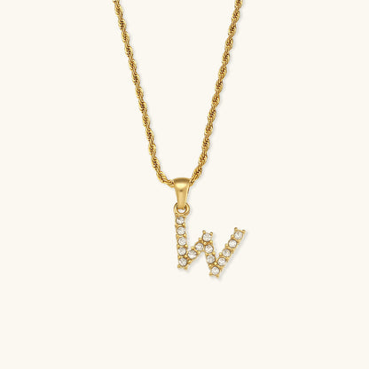 Maeve Letter Initial Diament Naszyjnik