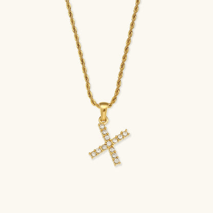 Maeve Letter Initial Diament Naszyjnik