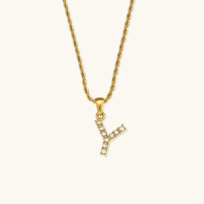 Maeve Letter Initial Diament Naszyjnik