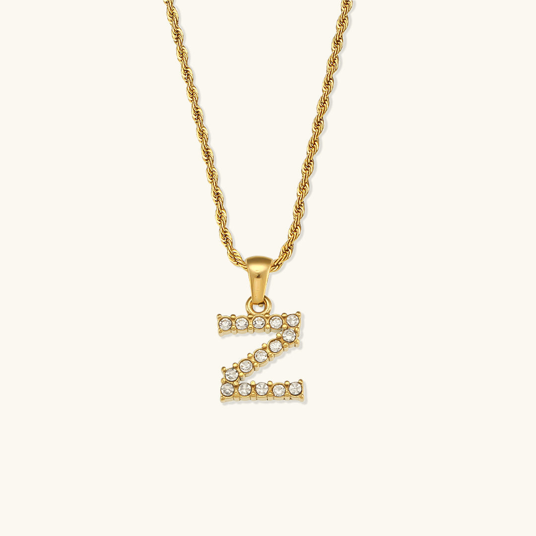 Maeve Letter Initial Diament Naszyjnik