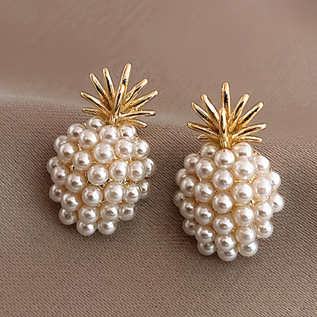 Perła Pineapple Kolczyki