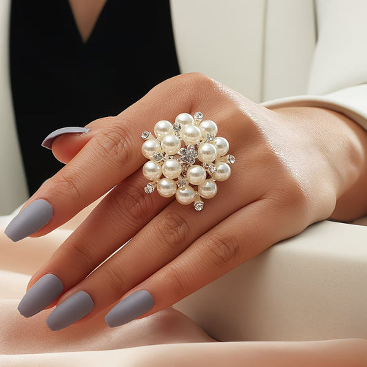 Perła Bloom Adjustable Pierścionek