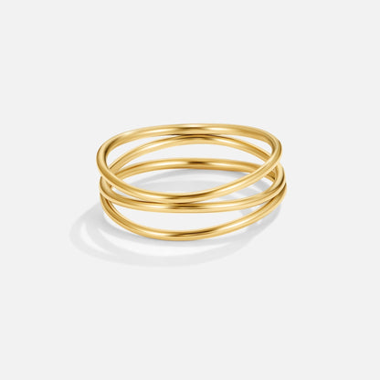 Złoto Minimalist Wrap Pierścionek