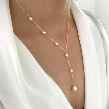 Cascading Perła Lariat Naszyjnik