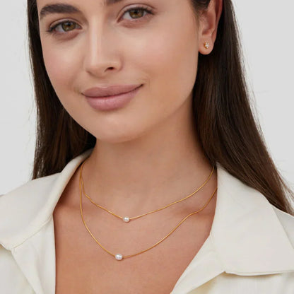Sophisticated Layered Naszyjnik z Perłami