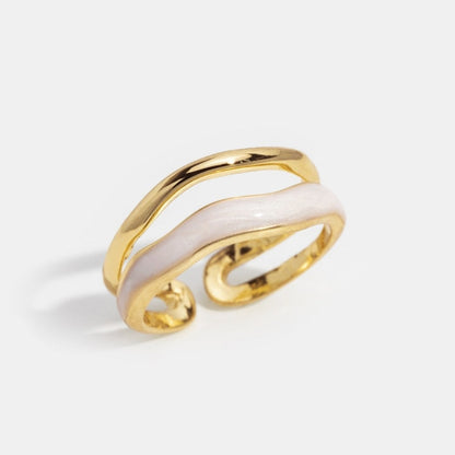 Złoto Sculptural Wrap Pierścionek
