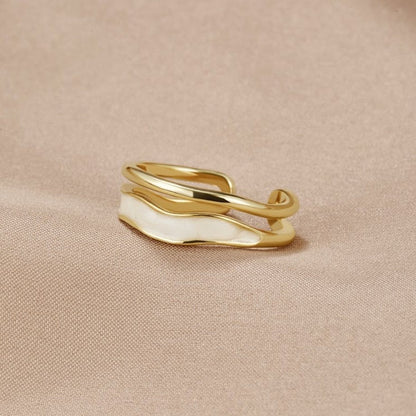 Złoto Sculptural Wrap Pierścionek