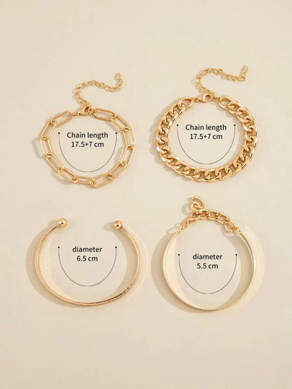 Elan Mercer Zestaw Bransoletek | Złoto